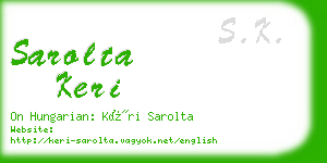 sarolta keri business card